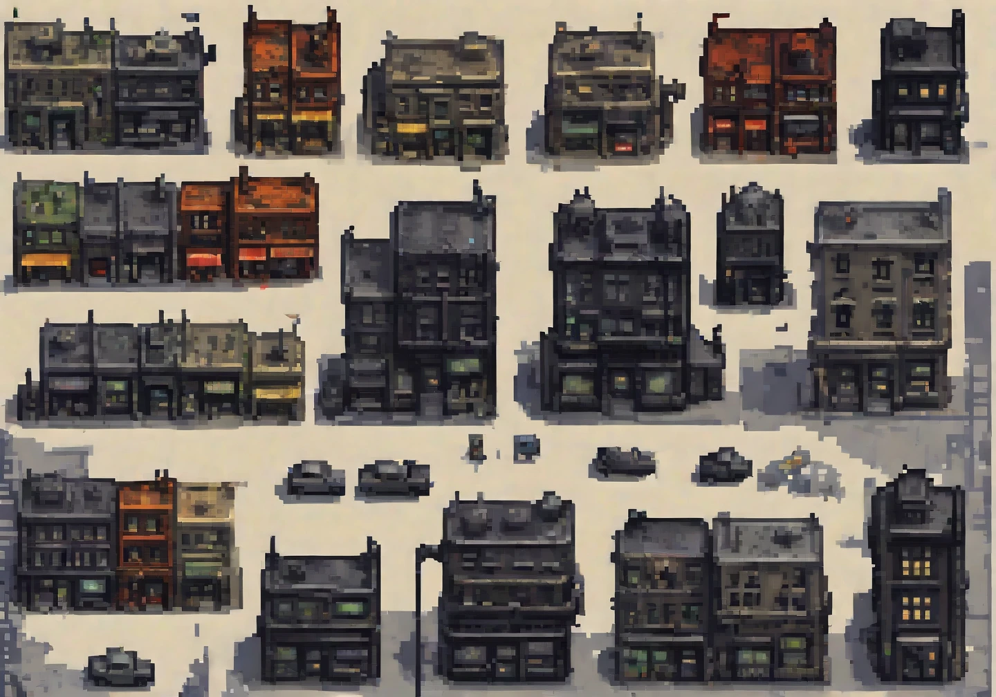 Casas de gotham city sprite sheet hd