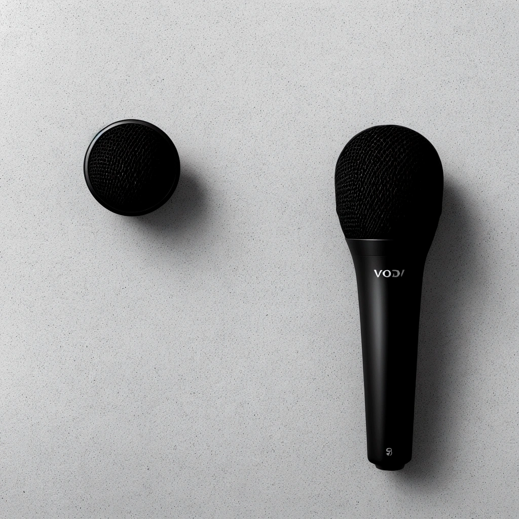 "Design a sleek and modern album cover for 'VOICE OF THE VOID'. The main visual element is a high-contrast black and white photograph of a vintage microphone set against a plain black background. The album title, 'VOICE OF THE VOID,' is displayed in an elegant, serif font in white, positioned above the microphone. The design is contained within the boundaries of the image with no extraneous elements or empty spaces, in a square format suitable for digital platforms, with dimensions of at least 1400x1400 pixels. The format should be high-resolution JPG or PNG."