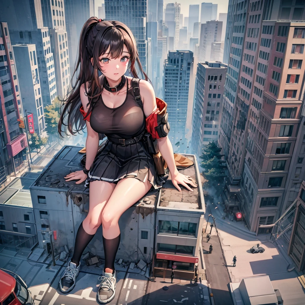 
((Destroyed city)) ((Burning)) ((Fire)) ((Explosion)) ((Black smoke)) ((Pile of rubble))
Masterpiece Unreal Engine Anime style Delicate drawing 4k 90's Giant Multiple girls Crowd School building City Giant high school girl standing in the valley of the school building  Sailor suit Skirt Black hair Smile Female giant giant girl Whole body Destroyed skyscrapers Destroyed cars Crowd Unreal Engine, cleavage, a drawing of a , earrings, long hair, 1980s (style) Cute drawing, beautiful woman, analog style, whole body, sneakers
