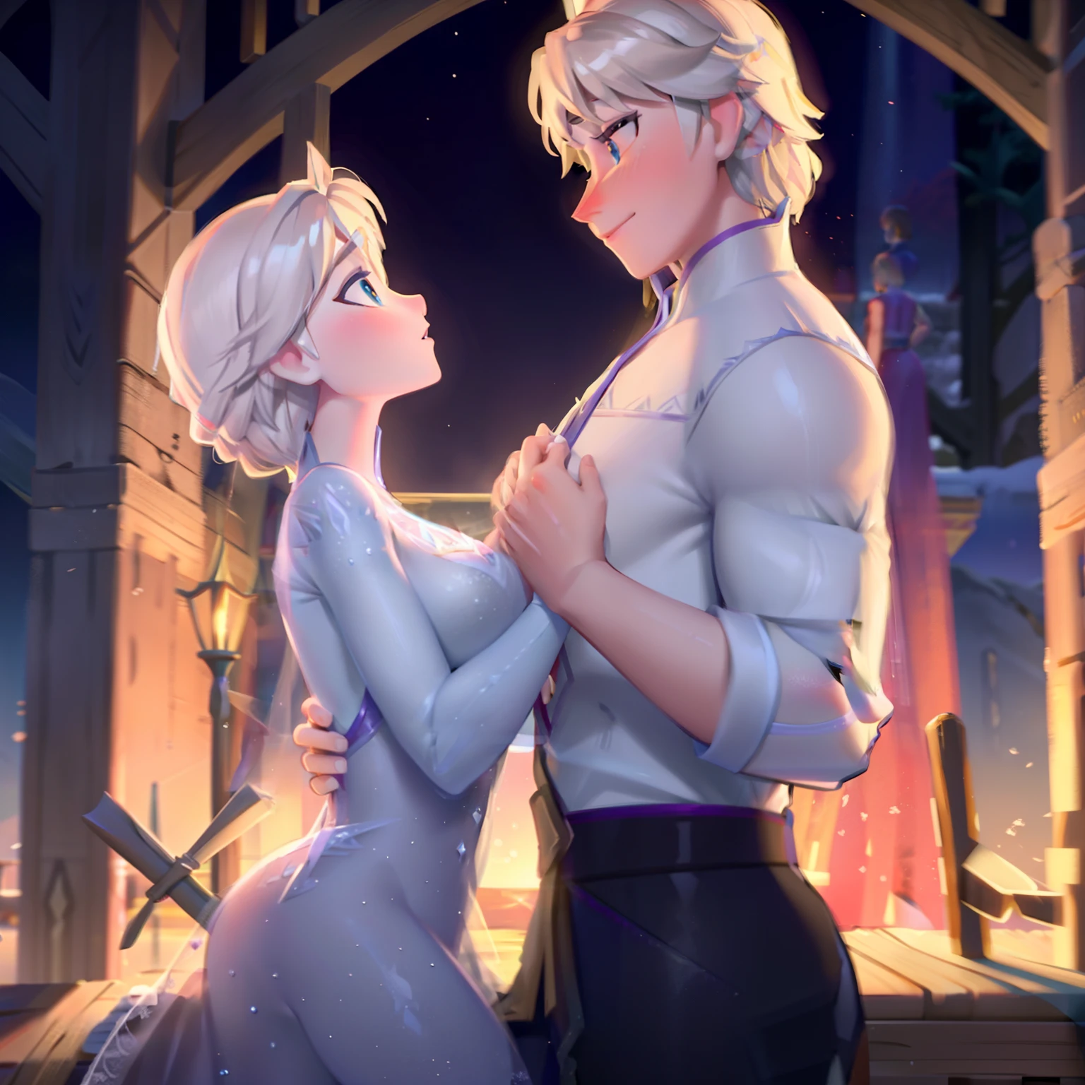 Elsa of arendelle kissing kristoff, elsa and kristoff sex, passionate