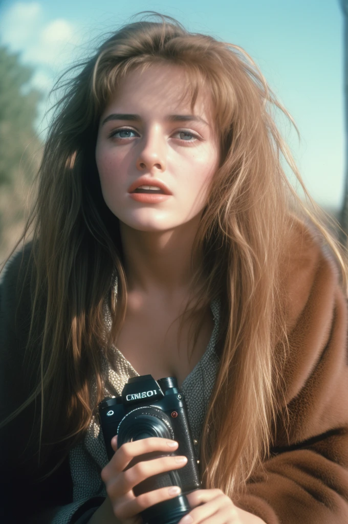 Cinema sincero RAW, 16mm, portra 400 graduated color film, remarkable color, ultra realistic, texturized skin, notable and detailed students, realistic dull skin noise, visible skin detail, fur fluff, dry skin, filmed with a cinema camera