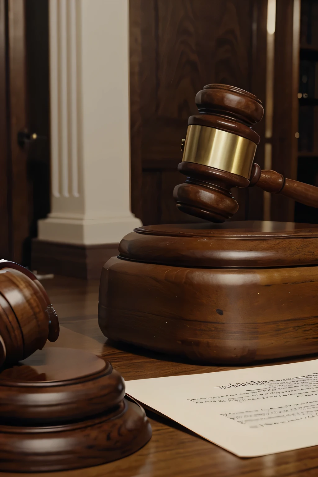 A film about law with a gavel being knocked by a judge
