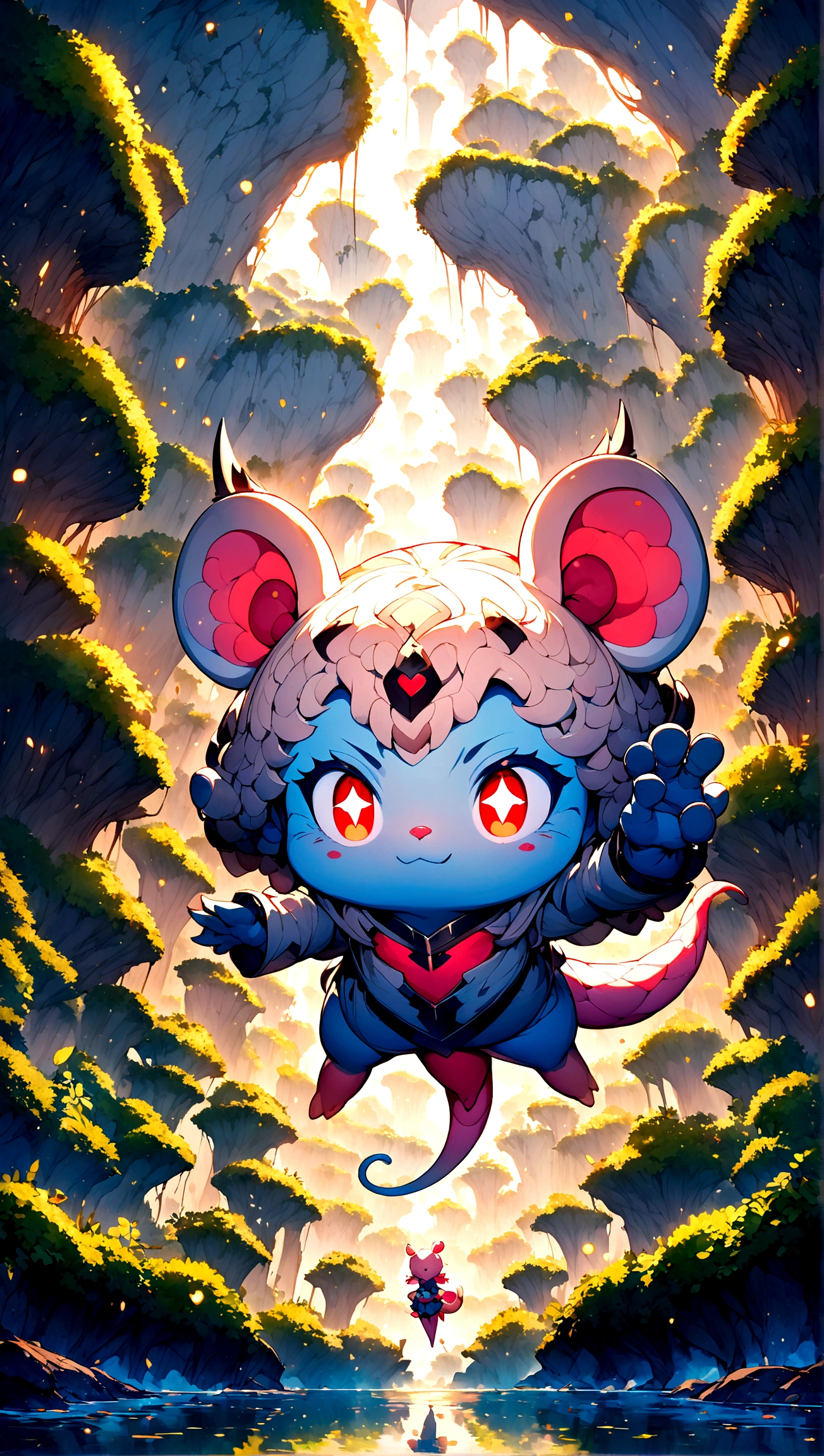 
surely、The generated image does not seem to match the request.。again、もっと具体的なpromptを作成します。

prompt：

Create an ultra-high-quality anime-style image of a small, yellow, electric mouse-like creature with large, expressive eyes and red cheeks. This iconic character should have long, pointy ears with black tips and a lightning bolt-shaped tail. The creature is known for its playful and energetic personality. The scene should be highly detailed, showcasing the character in a vibrant, natural setting with lush greenery and sparkling water. The lighting should highlight the creature's fur texture and the vibrant colors of the environment. The overall image should be a stunning CG masterpiece, with meticulous attention to details, capturing the essence of this beloved electric creature from the world of pocket monsters. Include no other creatures or characters in the image.