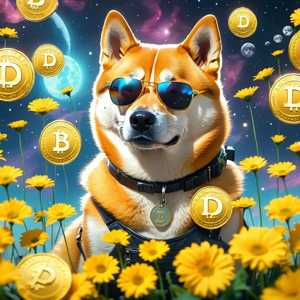 Florist dogecoin artstyle