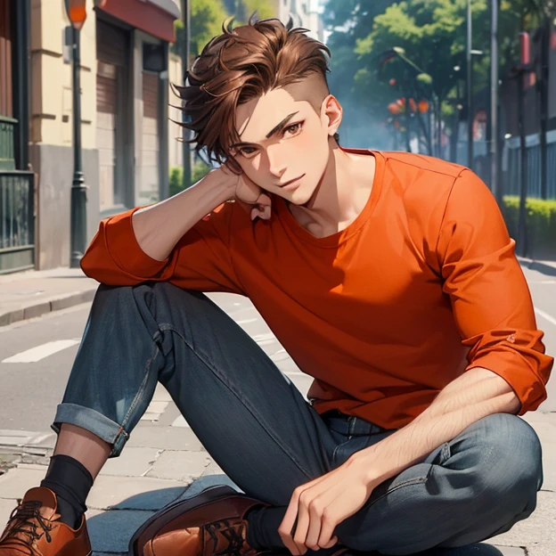 (master piece, best high quality image, very good detailed image, very good detailed character, very good detailed background, very detailed textures, carefully detailed and textures, character alone)
{{((1:character: 19 years old boy, (fair skin, brown eyes, brown spiky hair, relaxed smile, walkimg alone), (red shirt, grey-blue jeans, orange shoes), (buenos aires street))}}