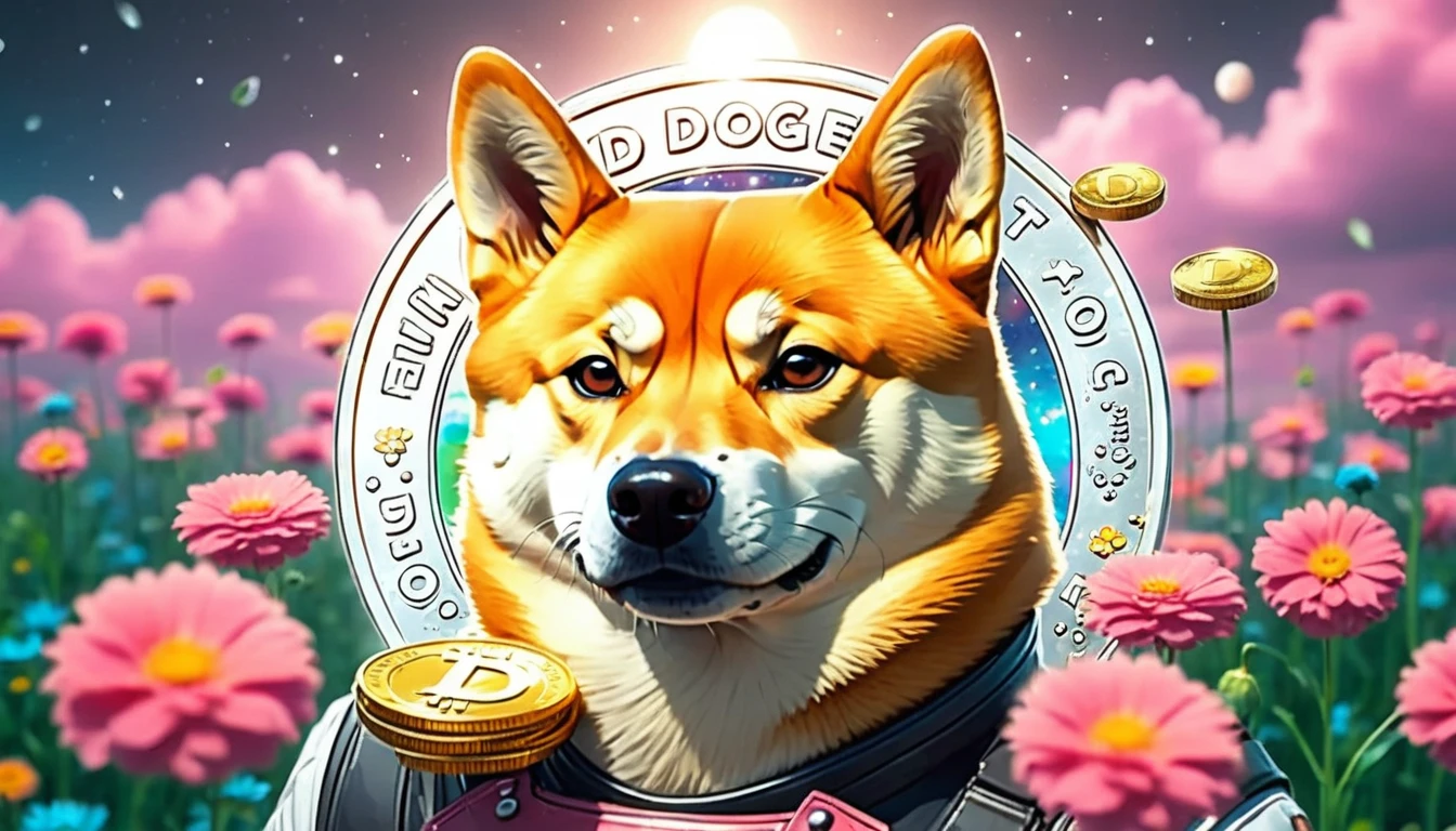 Florist dogecoin artstyle