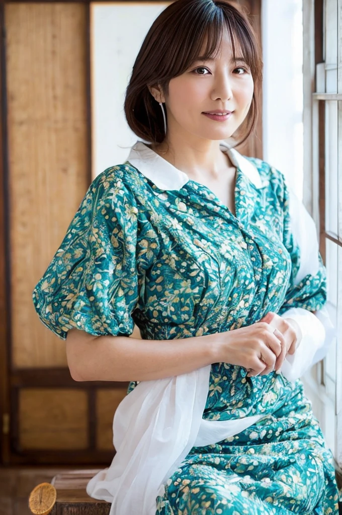 ((Highest quality)), ((masterpiece)), (detailed), Japanese,Mature Woman