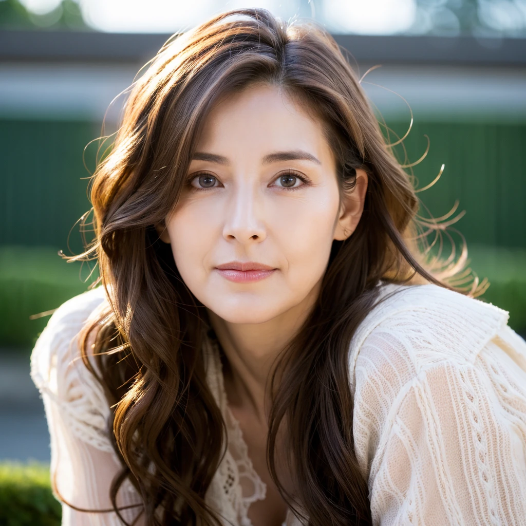 Beautiful mature woman with beautiful wavy long hair, Naughty Mature Woman, Ultra-high resolution,(Realistic:1.4), ((Highest quality)), ((masterpiece)), (be familiar with),