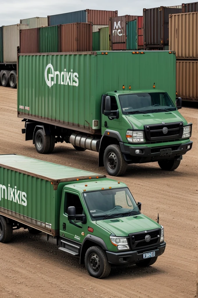 A logo with the following words. MG national links and that includes a cargo truck