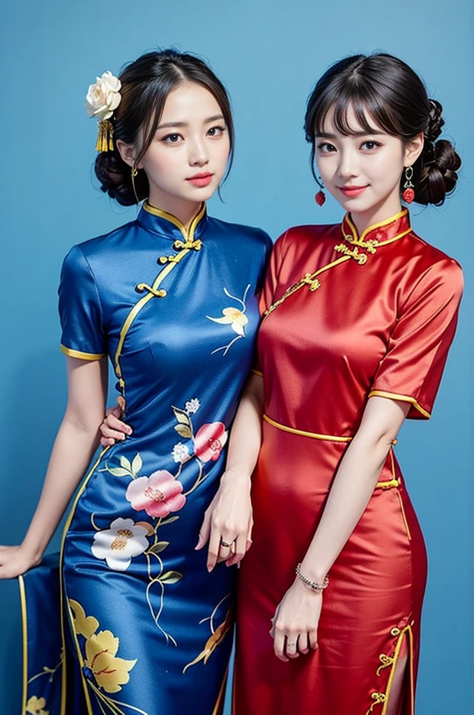 Challenge: Wearing cheongsam to work for a week，This idea is both interesting and can fully demonstrate personal style and cultural confidence。To ensure that this week we maintain a professional image，And without losing the sense of fashion，You can follow the following suggestions to plan your cheongsam outfit：wedsan：Colorful cheongsam styles：Choose a colorful cheongsam，Such as royal blue or bright red，Show enthusiasm and vitality。
Matching：Matching一双同色系的高跟鞋，A simple metal bracelet，And a simple earring，Maintain the overall shape。