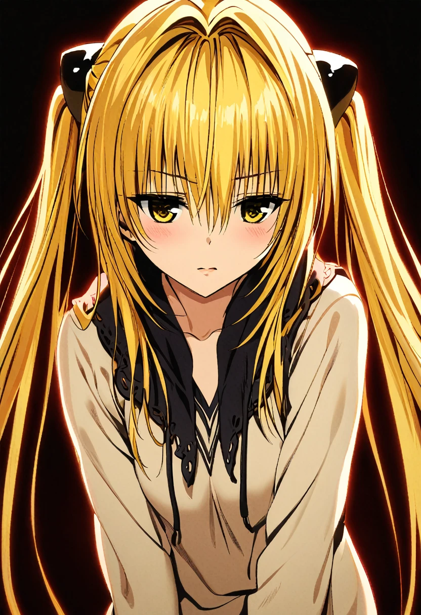 One girl, yami,to love-ru, perfect body,blonde Hair, Long Hair,twintails, yellow eyes,
break,low-key lighting, (moody ambiance):1.2, dark shadows, subtle highlights, mysterious aura
