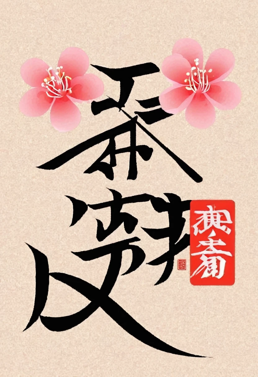 Logo Text Sign "kendo", Creative font design, Font, flower、Pitiful、Female、Three Kingdoms, Hero&#39;s Theme, (Highest quality, masterpiece, Representative works, Official Art, Professional, Ultra high definition, 8K:1.3)