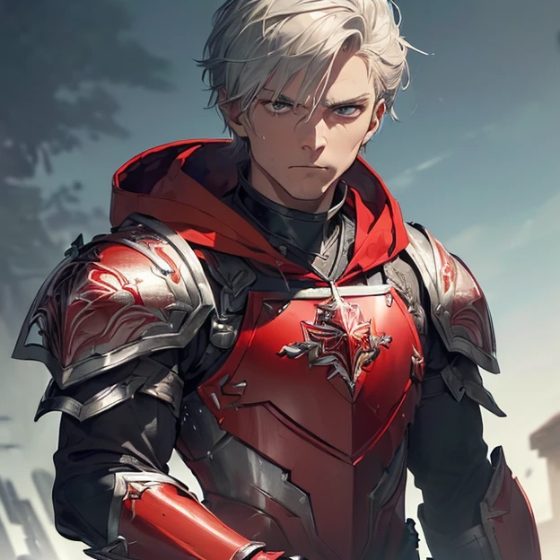 (master piece, best high quality image, very good detailed image, very good detailed character, very good detailed background, very detailed textures, carefully detailed and textures, character alone, full body)
{{((1:character: 30 years old blonde man knight, (fair skin, full black eyes with blue iris, short blonde hair, serious face, combat pose, honorable demeanor, holding his long silver sword), (crimson armor, red-blue hoody jacket under the armor, crimson shoulder armor plates, crimson armor plate, crimson armored boots, crimson armored plate arms, silver long sword), (green sky, fungi planet))}}