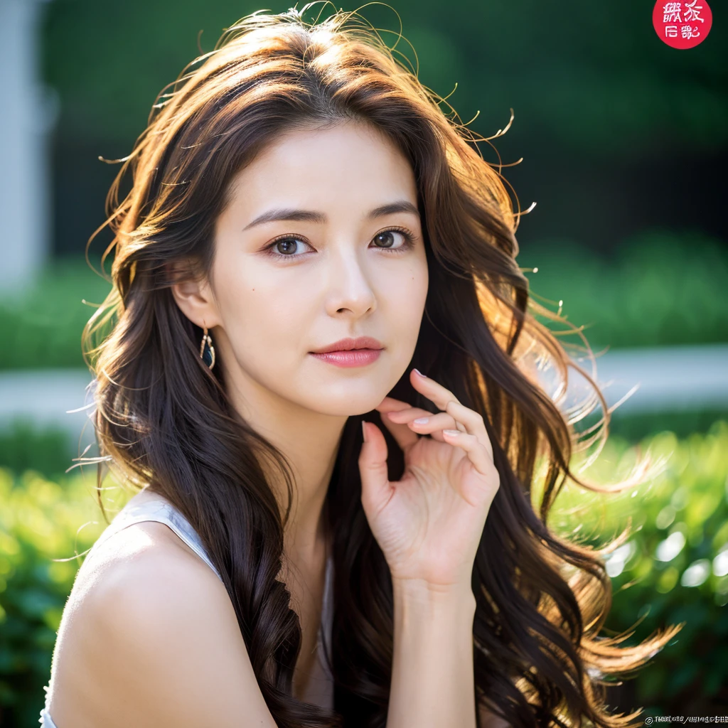 Beautiful mature woman with beautiful wavy long hair, Naughty Mature Woman, Ultra-high resolution,(Realistic:1.4), ((Highest quality)), ((masterpiece)), (be familiar with),