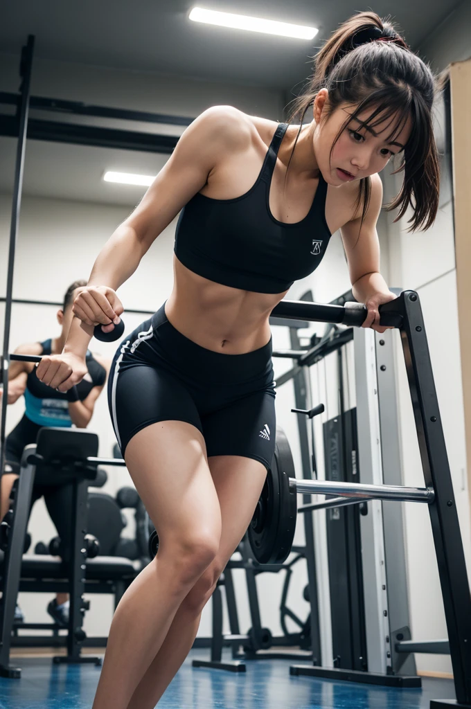 Photo of training in the gym 