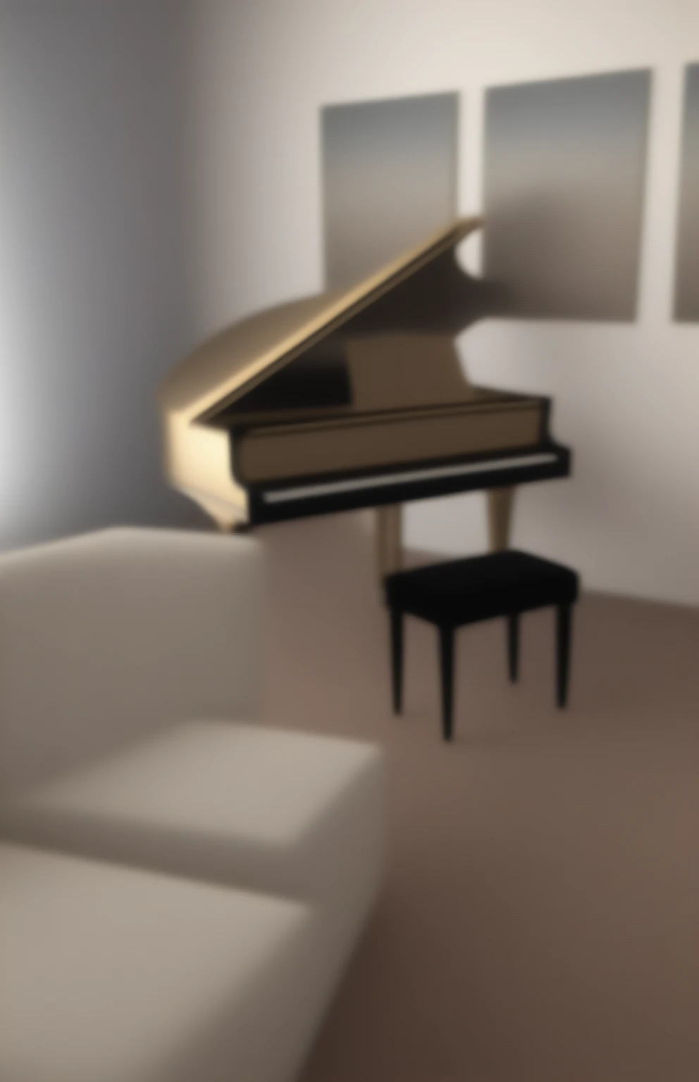 a woman in a blue bikini sitting on a piano, piano in the background, pianist, photo from behind, playing piano, full piano, picture from behind, backview, piano, Yoshitomo Nara, Beast, standing on top of a piano, her back is to us, photo taken from behind
