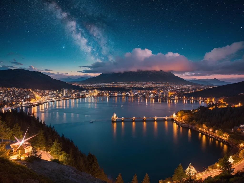 A magical night,scenery,Nostalgic,star