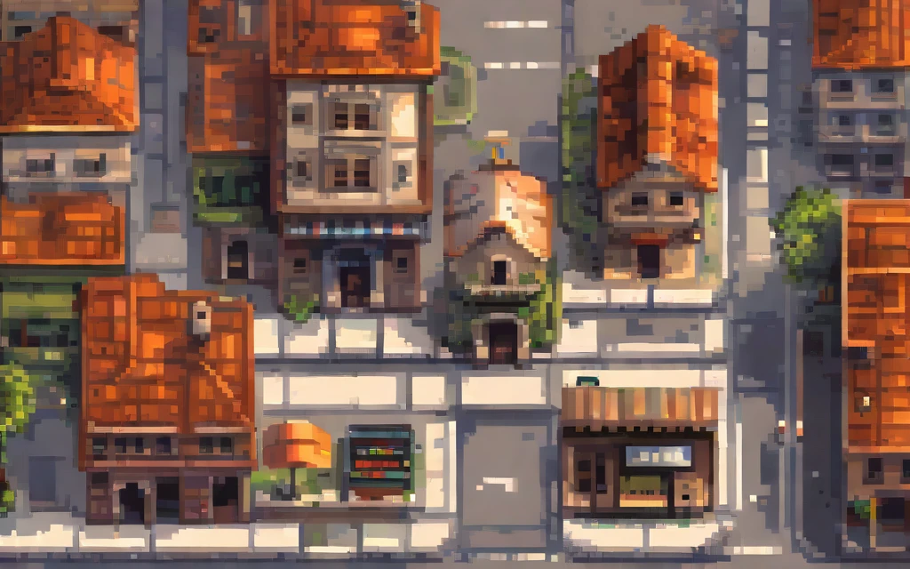 City mordena 2d, realistic monoments