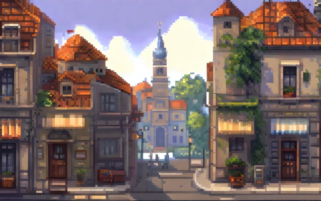 City mordena 2d, realistic monoments