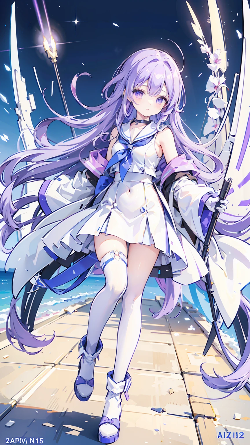 Character Name: Javelin Game: Azur Lane Appearance: Javelin has long purple hair. She is wearing a white and blue sailor uniform with a black neckerchief. She is also wearing white gloves and boots. Personality: Javelin is a cheerful and energetic person who loves to fight. She is also a bit of a tomboy and can be a bit clumsy. Abilities: Javelin is a powerful destroyer who can deal a lot of damage to enemies. She is also able to fire torpedoes that can deal even more damage. Additional details Javelin is one of the most popular characters in Azur Lane. She is often depicted in fan art and cosplay. Javelin is also the mascot of the Japanese destroyer Javelin (DDG-152). Uni-winged
