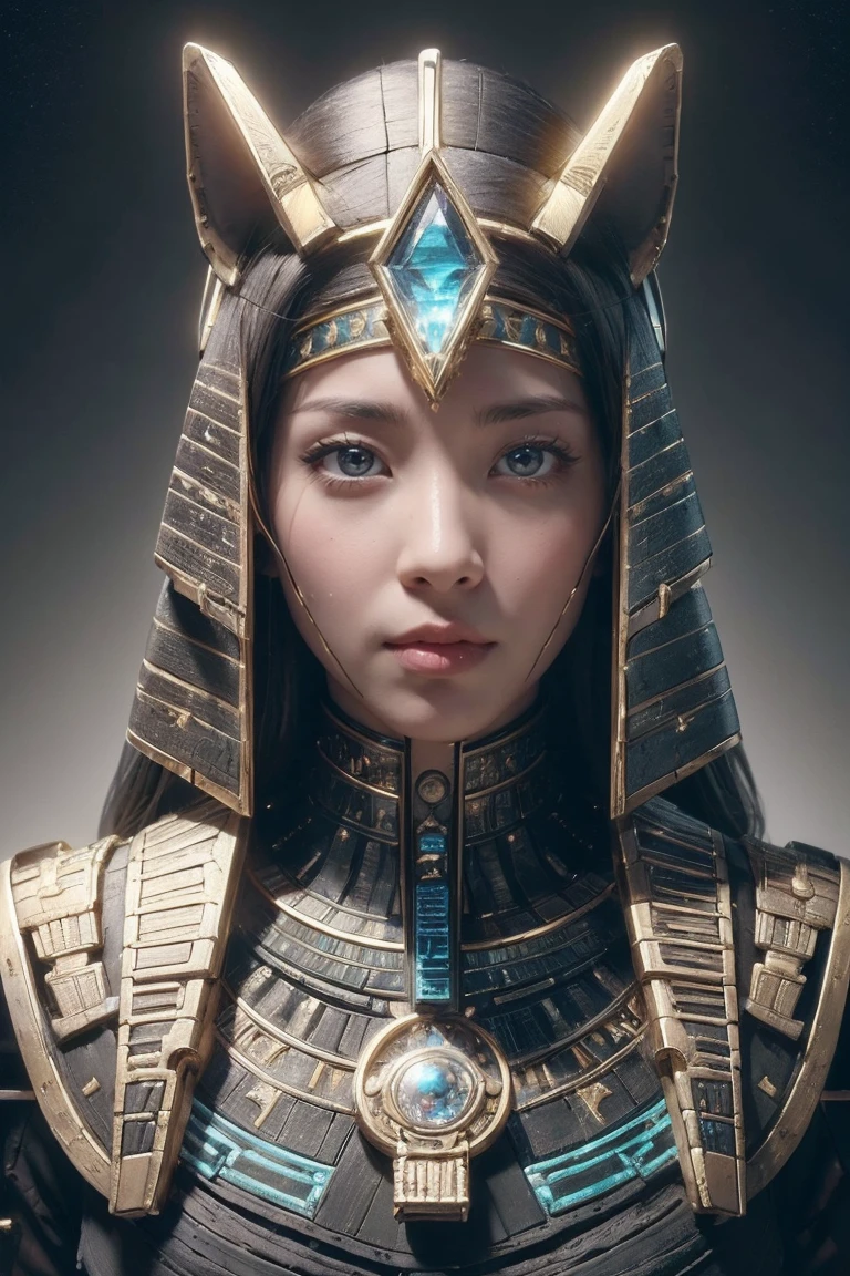 ((Highest quality、8K、masterpiece:1.3))、Photorealistic, Sharp focus, high resolution, High resolution, Portraiture, One person, woman, beautiful woman, sexy、古代エジプトを歩くエジプトのwoman戦士、Complex technology, Pyramids and ancient Egyptian cities far away、cyber-、Light and shadow、Cyan Light、