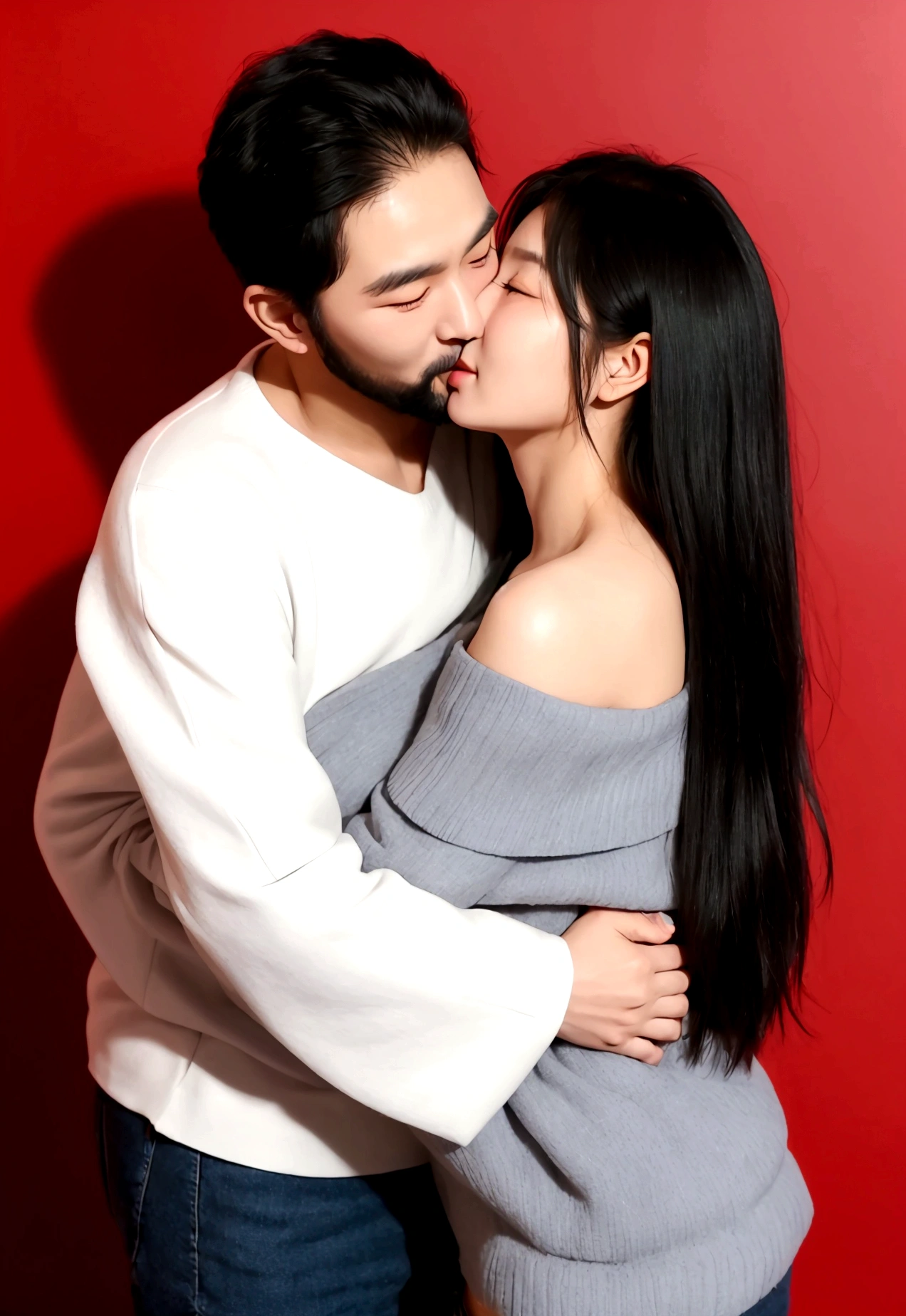Old Korean man and young Korean woman, Age difference, Age difference, Huge size, 70-year-old man, Long white beard, smile, Hairy body, standing Embrace, Embrace , セクシーなYoung girl 18, Small and thin size, Long black hairstyle, Embarrassed and blushing face, Sexual Positions, kiss, Gray-haired old man, Young girl , Nightclub, Detailed face, Realistic, Realistic, Big Breasts.Off-the-shoulder top shows off your chest,
