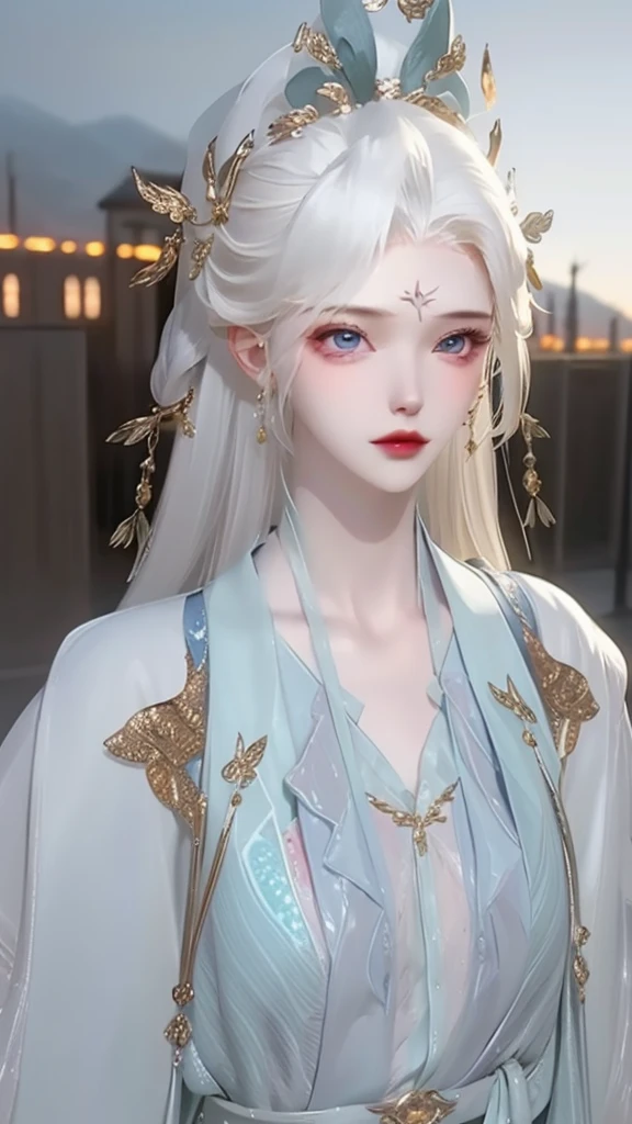 A man，a boy，((best quality, 8K, masterpiece:1.3)), Key Points: 1.2, Perfect body beauty: 1.4, , Highly detailed face and skin texture, , Double eyelids, Skin Whitening, Long hair, (Residence: 1.3), White hair smile, High Ponytail Hairstyle, , Gu Weiss, Gurwitz-style artwork, , author：Yang Jie, Epic and beautiful character art, Stunning character art, author：Fan Qi, by Wuzhun Shifan, pixiv art station 街道 Gu Weiss, , Strong sense of detail and layering, rich and colorful, Has a unique texture, rich and rich and colorful, color, vivid, Design Art, 16K, Very detailed, {{illustration}}, {Extremely refined}, {Exquisite surface treatment}, Very detailed, Delicate and shining eyes, {{light}}, 极端light效果, Model: realism, CFG size: 12, Laura: Bright texture (1.35), high quality, masterpiece, Exquisite facial features, Delicate hair depiction, Detailed depiction of the eyes, masterpiece, best quality, Ray Tracing, Extremely detailed CG unified 8K wallpaper, masterpiece, best quality, 
