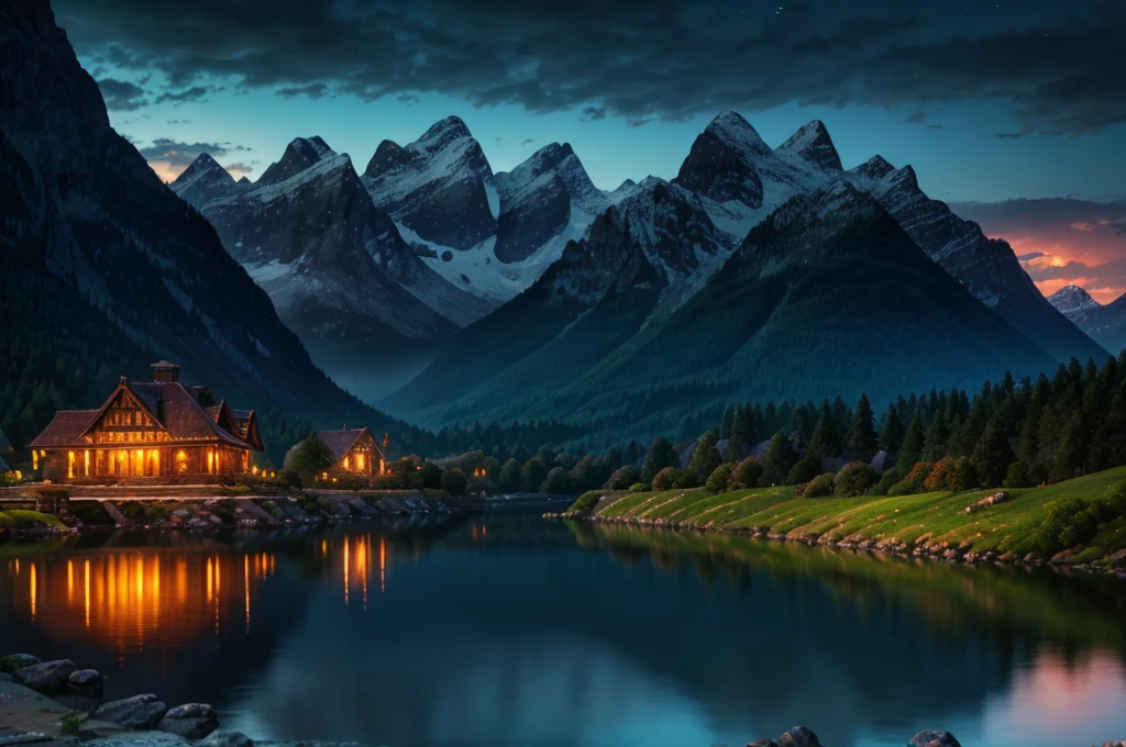 masterpiece, best quality, high quality, Extremely detailed CG Unity 8K wallpaper, landscapes, perfect reflection, stunning water surfaces. outdoor, Sky, cloud, dusk, no humans, castle, Gothic, Mountain, landscape, water, trees, blood moon, waterfall, cliff, nature, lake, river, cloudy Sky, Detail enhancement, Detail enhancement, no defects. Award-winning photography, Bokeh, depth of field, high dynamic range, bloom, Color difference, photorealism, Very detailed, complex, high detail, dramatic, Castlevania,
