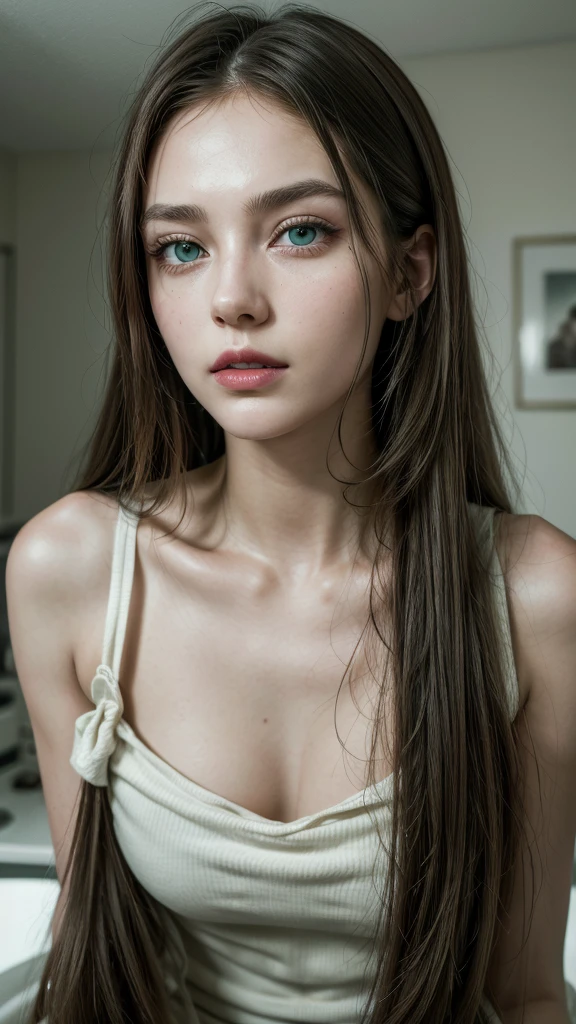 full body masterpiece, ultra realistic, 16k, high quality, incredibly detailed, dream aesthetic, dream atmosphere, cinematic, (sharp focus : 1.5), (photorealistic : 1.3), gothic (Gorgeous gothic girl), Liz Vicius, defined jaw, square face, wonderful gothic girl (enchanting seductress), cinematic, detailed, 16k sharp focus, realistic. wonderful. Seductive (evil). black hair (realistic texture), highlighted, silky and shiny hair, detailed hair (realistic), (natural). wonderful detailed face (enchanting seductress). blushed cheekbones (rosy cheeks), tanned skin, (white skin) alabaster skin that seems to glow ethereally. Her attire is gothic. Voluptuous shape. turquoise blue eyes (evil eyes look). a symmetrical face ::2 gothic clothes + ArtStation Trends + fantasy art + realistic cloth + fractals in the background, loose hair --aspect 9:21 – enhance your unearthly beauty. realistic skin texture, pale white skin illuminated. realistic perfect shading. absurd, realistic textures. alone, alone, 1 girl. Looking at the viewer. muscular female body, hot body, toned body, defined muscles. big natural breasts, cleavage. pantyhose, gothic (black) dress (realistic texture). In different positions at different angles. Bedroom background. incredibly real, best quality, photorealistic.