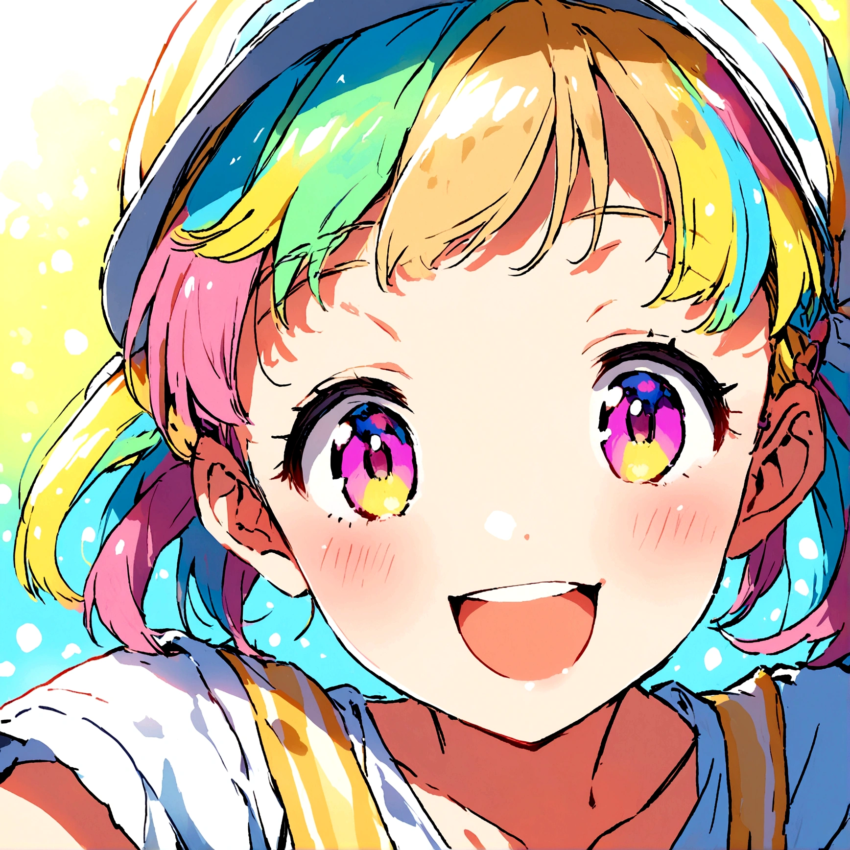 Summer nostalgic countryside smiling girl
