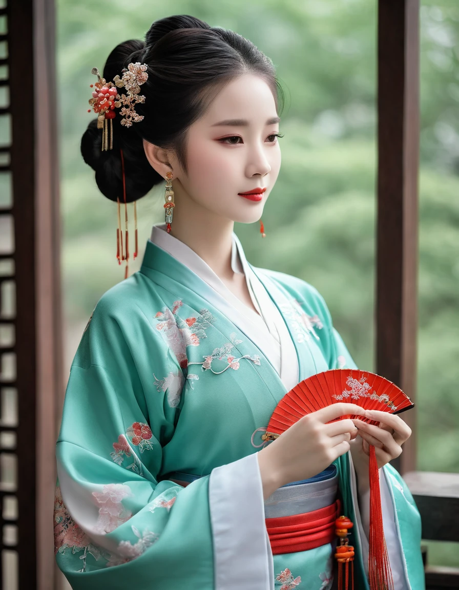a girl,Traditional Chinese clothing,Hanfu,elegance