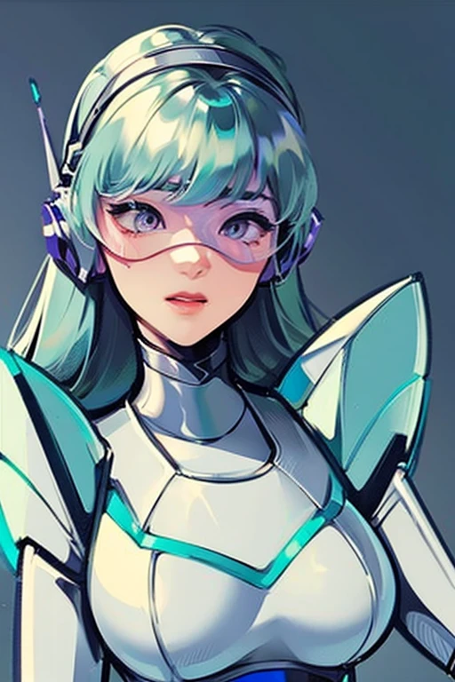 empty eyes,robotized woman,robot transformation ,big bust,Robot Joint