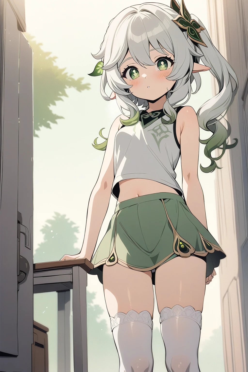 Best Quality, (cute petit girl：1.3), flat chest,Beautiful pink eyes、Lori、（Cuteness beyond limits）,（White underwear）,lovely thighs,is crying,a miniskirt,Expose panties、(Cute underwear：1.3) 、Skirt lift、Showing panties、Skirt lift、Showing panties、Skirt lift、Showing panties