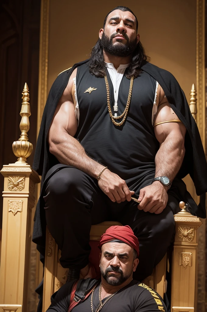 King vulture and Brazilian strongman sitting on the throne