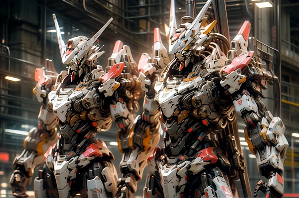 
anime mecha, 80s sci-fi, Cyberpunk,(cyberpunk police cyborg,Red:1.1),1man,Mechanical marvel,Robotic presence,Cybernetic guardian, wearing a worn-out mech suit, skull head, intricate, (steel metal [rusty]), elegant, clear focus, artstation, exoskeleton, shot by greg rutkowski, soft lighting, vibrant colors, masterpiece, ((street)), cowboy shot, dynamic pose, Neon lights in the dark city at night.,unreal engine:1.4,HD,La Best Quality:1.4, photorealistic:1.4, skin texture:1.4, Masterpiece:1.8,Masterpiece, Best Quality,exoskeleton _armor, power_suit, mechanical_arms, mechanical_legs, 

