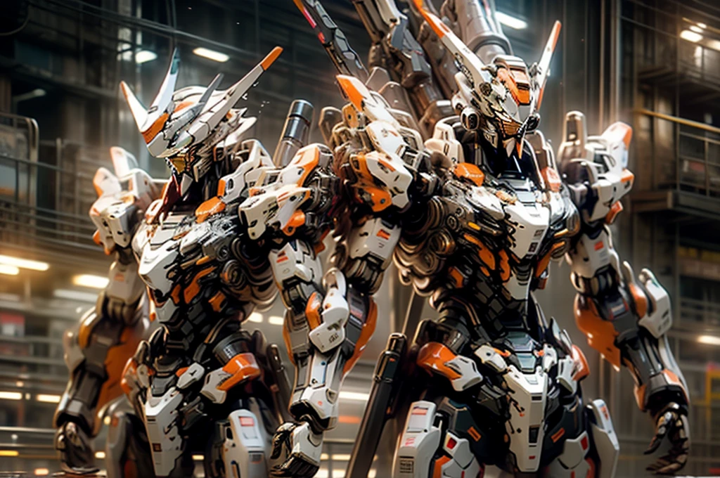 
anime mecha, 80s sci-fi, Cyberpunk,(cyberpunk police cyborg,Red:1.1),1man,Mechanical marvel,Robotic presence,Cybernetic guardian, wearing a worn-out mech suit, skull head, intricate, (steel metal [rusty]), elegant, clear focus, artstation, exoskeleton, shot by greg rutkowski, soft lighting, vibrant colors, masterpiece, ((street)), cowboy shot, dynamic pose, Neon lights in the dark city at night.,unreal engine:1.4,HD,La Best Quality:1.4, photorealistic:1.4, skin texture:1.4, Masterpiece:1.8,Masterpiece, Best Quality,exoskeleton _armor, power_suit, mechanical_arms, mechanical_legs, 

