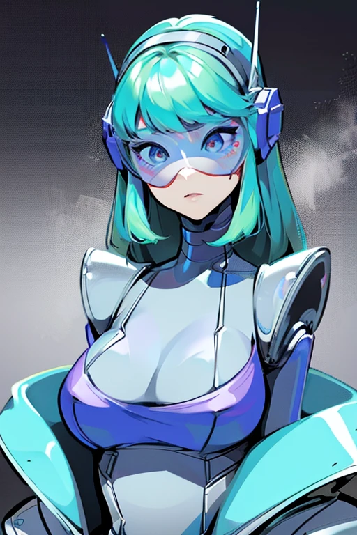 empty eyes,robotized woman,robot transformation ,big bust,Robot Joint