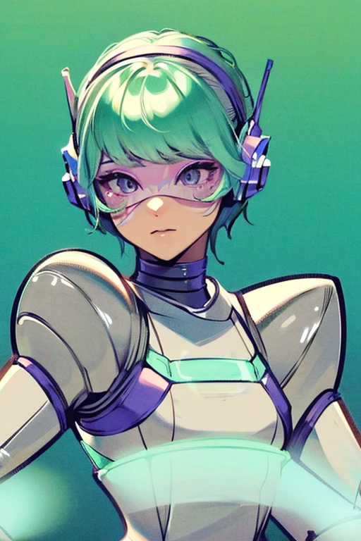 empty eyes,robotized woman,robot transformation ,big bust,Robot Joint