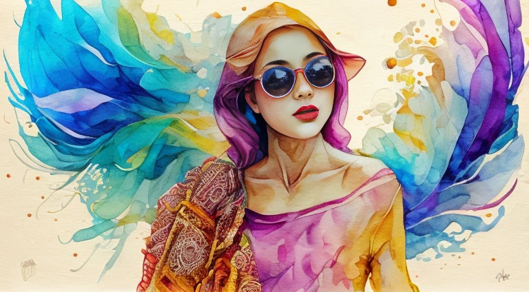a painting of a woman with colorful paint on her face, watercolor detailed art, rossdraws pastel vibrant, watercolor colored painting, painted in bright water colors, watercolor artstyle, colorful watercolor painting, dripping with color, intense watercolor, colorful watercolor, colorful art, watercolor art, vibrant watercolor painting, watercolor digital painting, watercolor painting style, vibrant watercolor, watercolor style, watercolor painting
