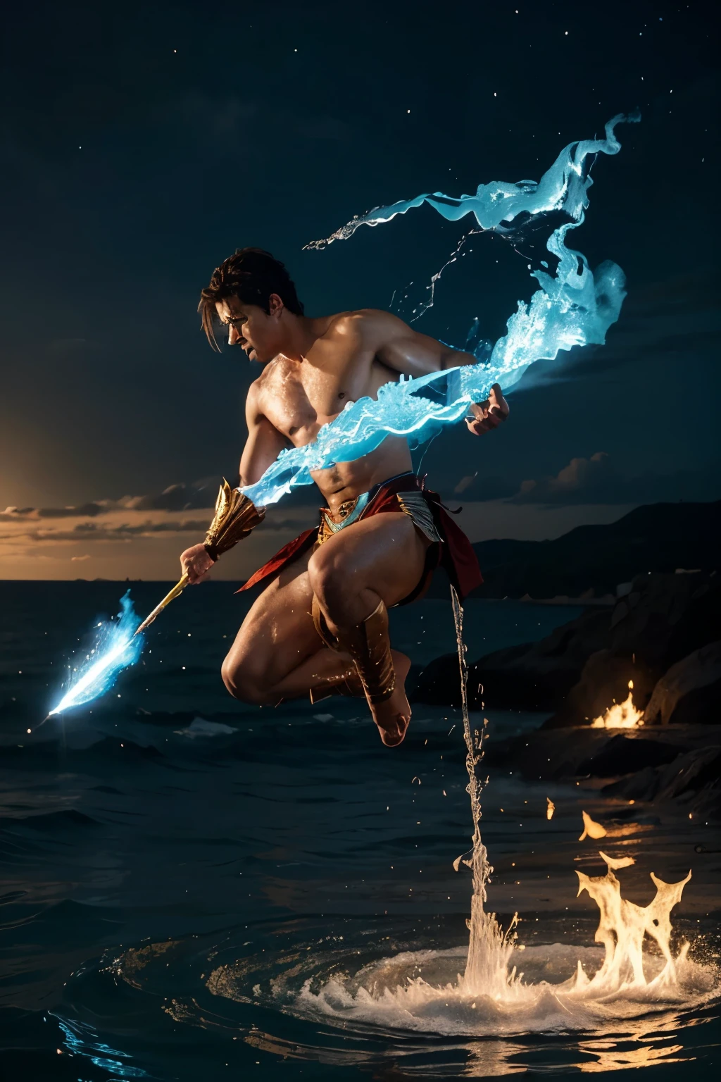 beautiful, BUT I WOULD LIKE ONE WHERE HE SHOWS HIS 4 POWERS, water, fire, land and air