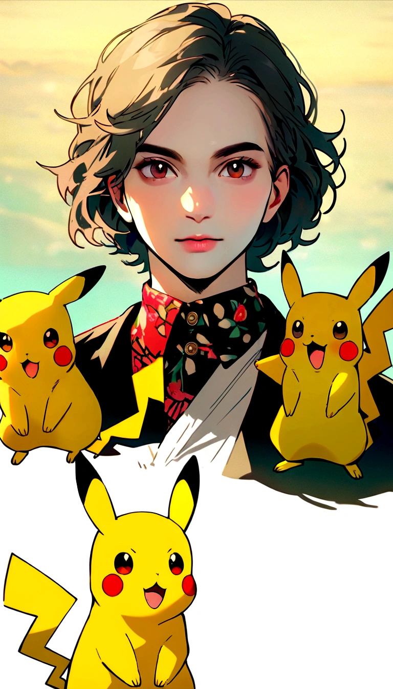 Create an image of Pikachu, Make him an adult