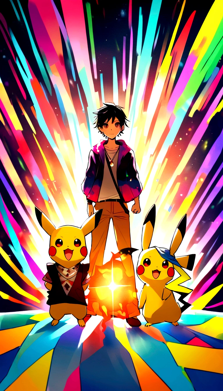 Create an image of Pikachu, Make him an adult
