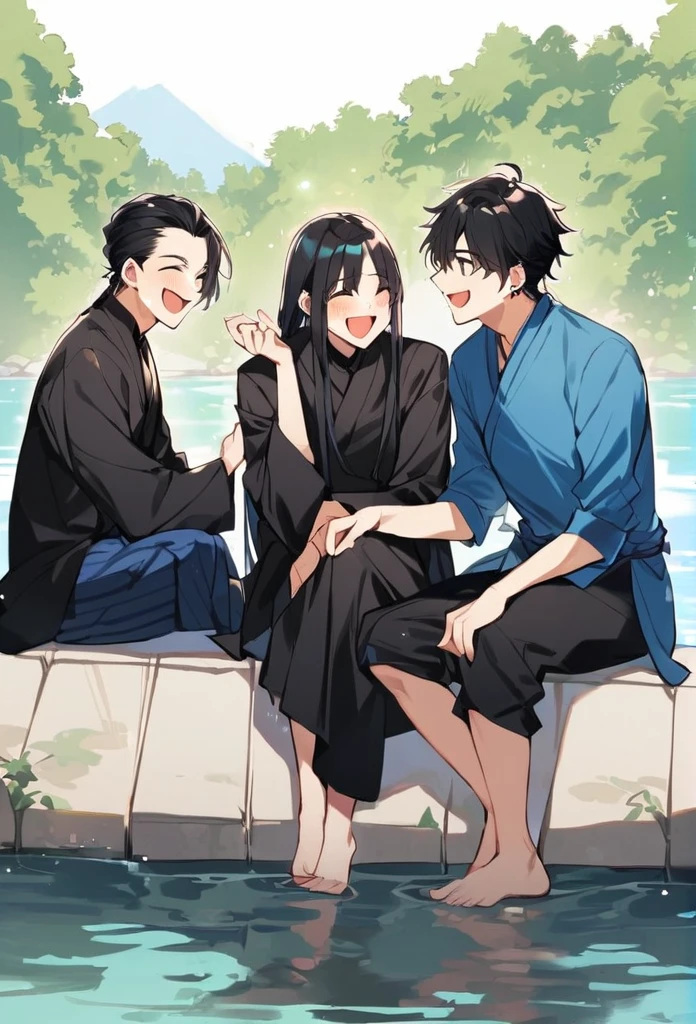 I'm not wearing clothes、Completely naked、barefoot。hair is black、Purple eyes。Breasts are K cup。The skin is white and、Long hair。Has one brother and one sister。My sister has an E cup。全員I'm not wearing clothes、Completely naked。All of them have black hair。iblings。Like soaking in a hot spring。Show me your nipples、Show me your genitaly brother has short hair。Having sex with a black man。