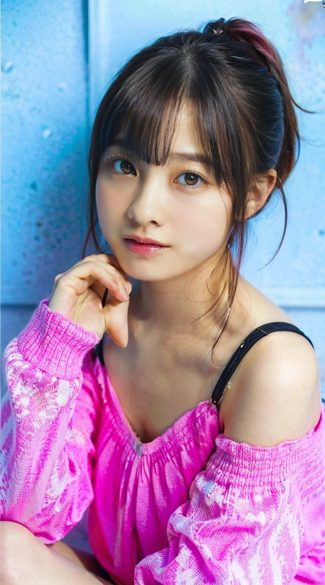 cut
(Small Tits), (18-year-old), (very small head), dawn, sunlight, (Perfect body:1.1), (short hair, Wavy Hair, Pink Hair), (8K), (Very delicate and beautiful), (Highest quality:1.0), (Realistic), Realistic Shadows, (High resolution:1.0), Detailed skin, Very detailed, the body is slim, (Beautiful Hair, Real Hair, Thin Hair), blush, Realistic, Realistic Face, Realistic eyes, Small eyes, smile, (((colorful))), (eyeliner), (mascara), (eye shadow), whole body、Open leg pose、Nipples、naked、Thick pubic hair、ponytail
