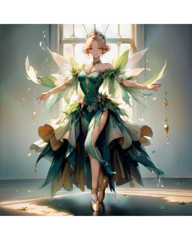 A classic ballerina poses 