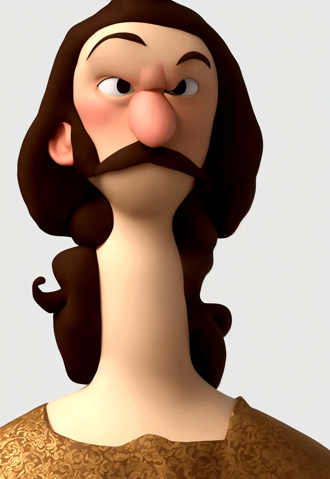 cute character of Leonardo DaVinci, he is designed to be a company mascot, simple 3D style