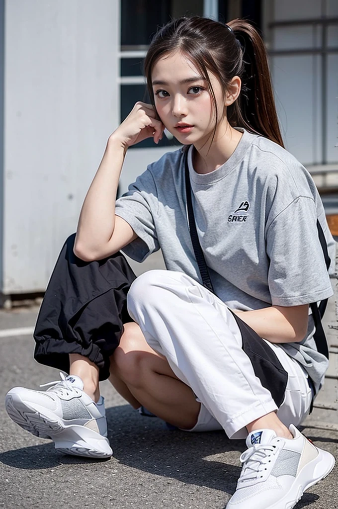 This summer,Want some stylish hot girl styles,可以考虑以下几种风格和Pairing suggestions:Sports and leisure style characteristics:Comfortable and relaxed,With sports elements。
Fabric Selection:Cotton or sports fabric。
Colors and Patterns:Bright or neutral colors,Like white、grey,Or with a sports brand logo。
Pairing suggestions:Pair it with a pair of sneakers,A sporty backpack,And some simple accessories。