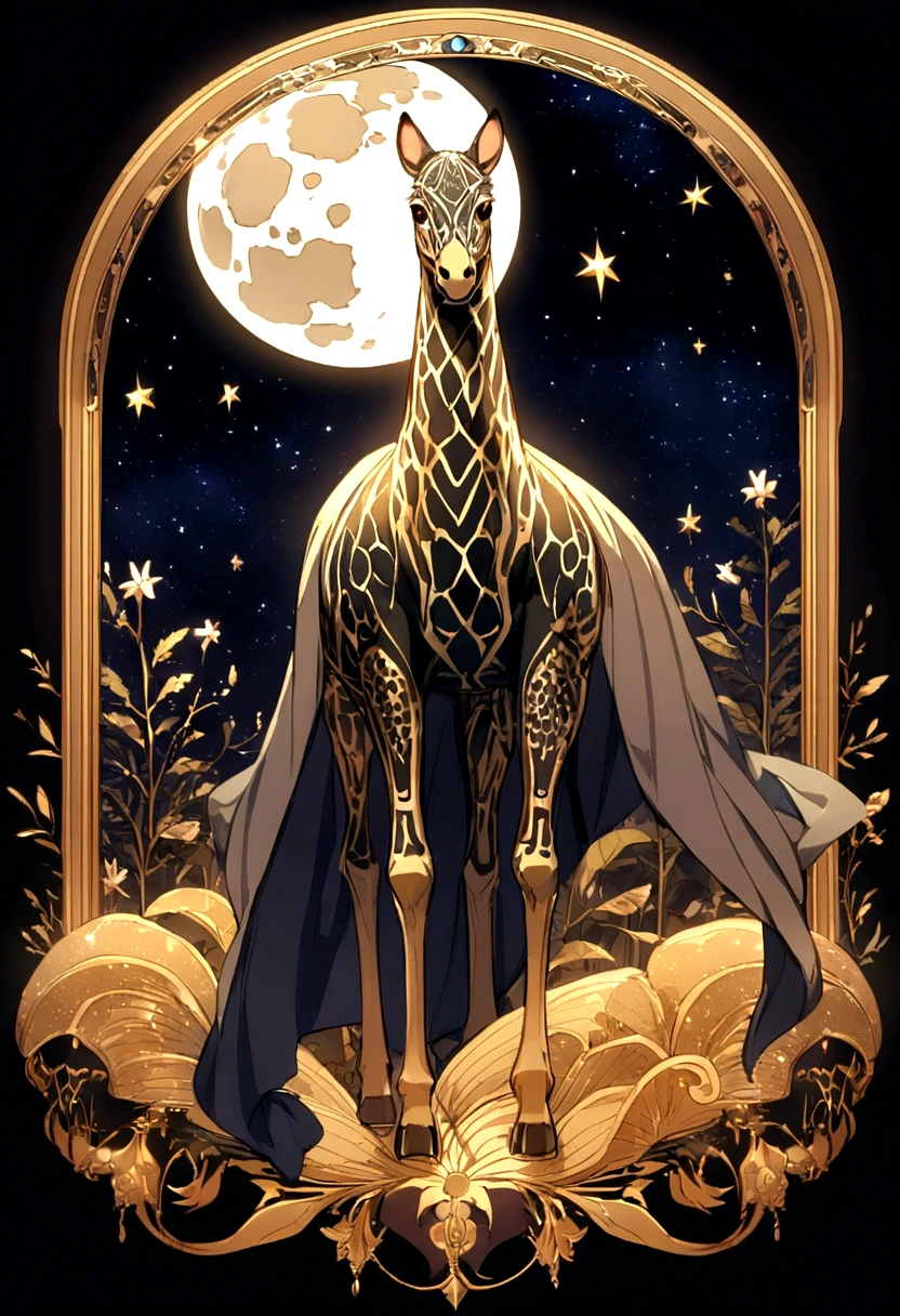 no humans, only stars and the moon far away
