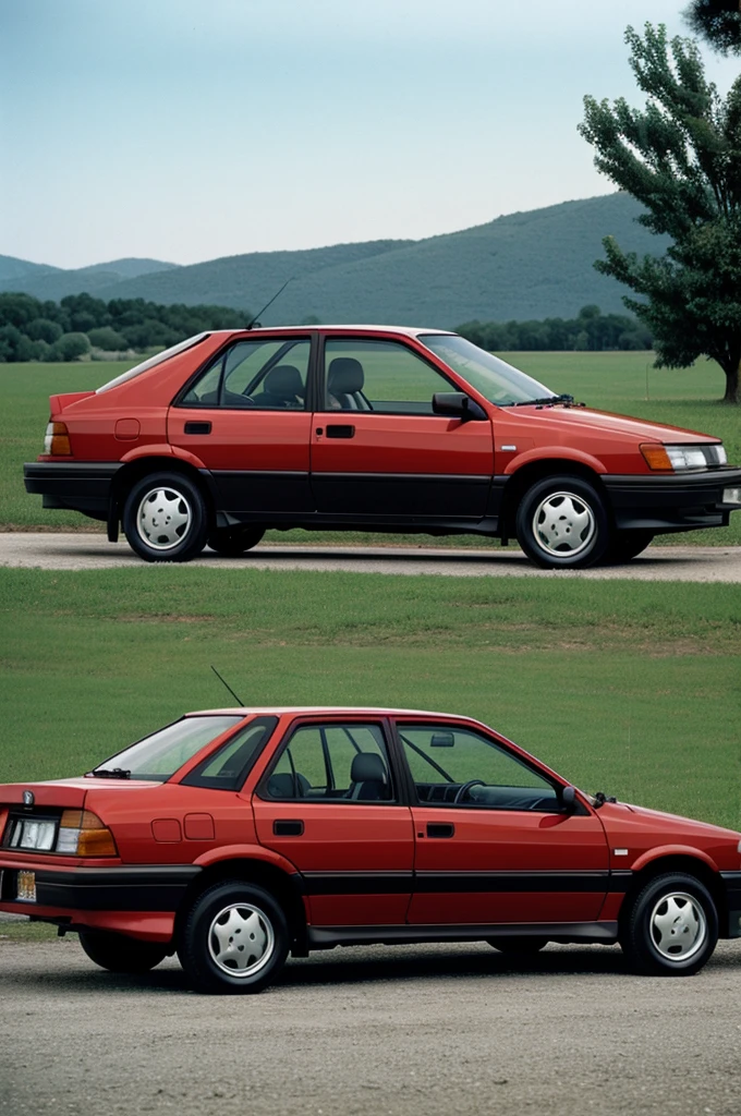 Toyota Tercel from 1994 red and with the plate V2H-636 (Best Quality)