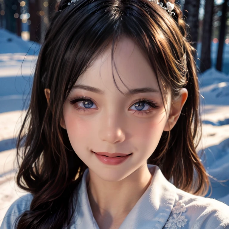 ExtremelyDetailed KAWAII SchoolGirls standing in glowing snow dust, extremely detailed eyes and face, detailed snow fairy, glowing snowflakes, intricate snowy background, soft blue and silver color palette, ethereal and magical lighting, cinematic composition, (best quality,4k,8k,highres,masterpiece:1.2),ultra-detailed,(realistic,photorealistic,photo-realistic:1.37)